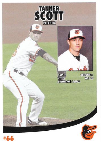 2018 Baltimore Orioles Photocards #NNO Tanner Scott Back