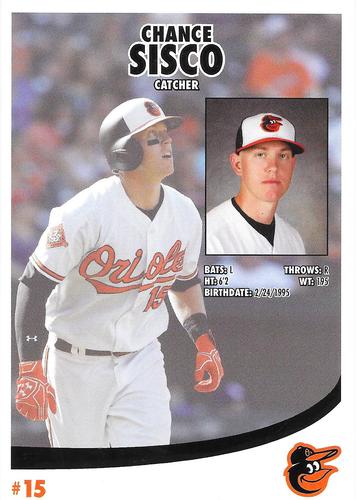 2018 Baltimore Orioles Photocards #NNO Chance Sisco Back