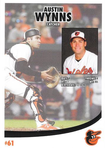 2018 Baltimore Orioles Photocards #NNO Austin Wynns Back