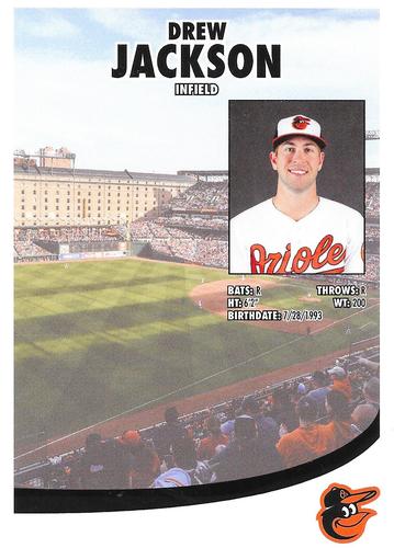 2019 Baltimore Orioles Photocards #NNO Drew Jackson Back