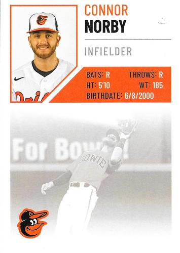 2022 Baltimore Orioles Photocards #NNO Connor Norby Back