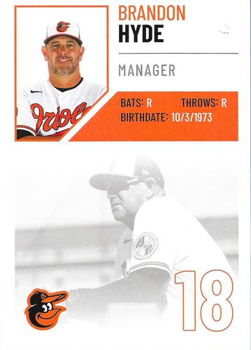 2023 Baltimore Orioles Photocards #NNO Brandon Hyde Back