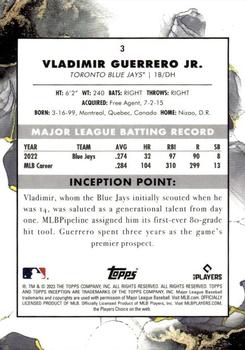 2023 Topps Inception #3 Vladimir Guerrero Jr. Back