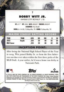 2023 Topps Inception #7 Bobby Witt Jr. Back