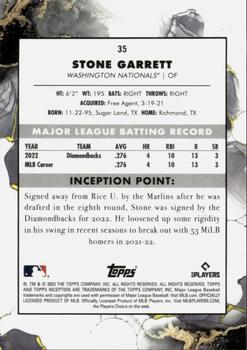 2023 Topps Inception #35 Stone Garrett Back