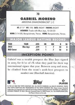 2023 Topps Inception #70 Gabriel Moreno Back
