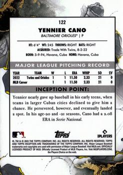 2023 Topps Inception #122 Yennier Cano Back