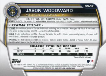 2023 Bowman Draft #BD-97 Jason Woodward Back