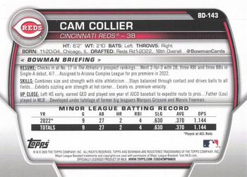 2023 Bowman Draft #BD-143 Cam Collier Back