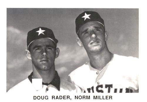 1987 Koppa 1965 Houston Astros Commemorative Photocards #NNO Norm Miller / Doug Rader Front