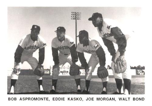 1987 Koppa 1965 Houston Astros Commemorative Photocards #NNO Bob Aspromonte / Eddie Kasko / Joe Morgan / Walt Bond Front