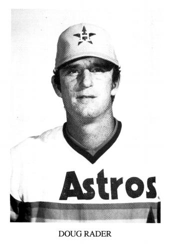 1987 Koppa Houston Astros Rainbow Jersey Orange Cap Era Commemorative Photocards Series 1 #NNO Doug Rader Front