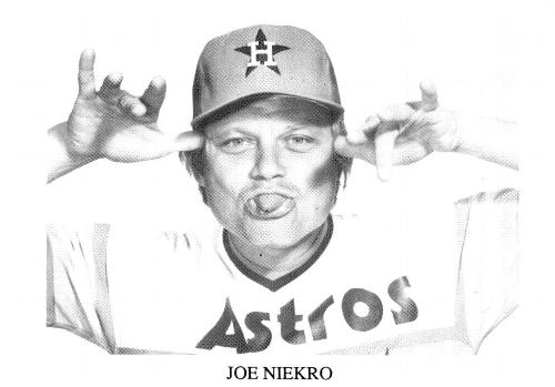 1987 Koppa Houston Astros Rainbow Jersey Orange Cap Era Commemorative Photocards Series 2 #NNO Joe Niekro Front