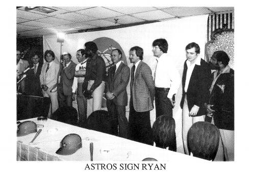 1987 Koppa Houston Astros Rainbow Jersey Orange Cap Era Commemorative Photocards Series 2 #NNO Nolan Ryan Front