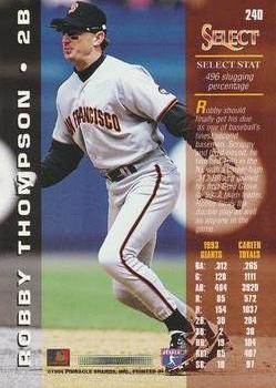 1994 Select #240 Robby Thompson Back