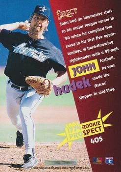 1994 Select #405 John Hudek Back