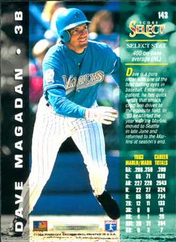 1994 Select #143 Dave Magadan Back