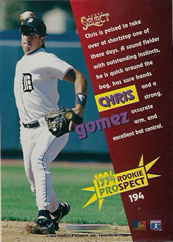 1994 Select #194 Chris Gomez Back