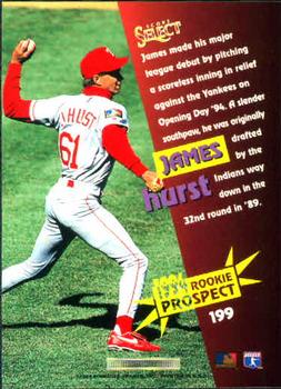 1994 Select #199 James Hurst Back