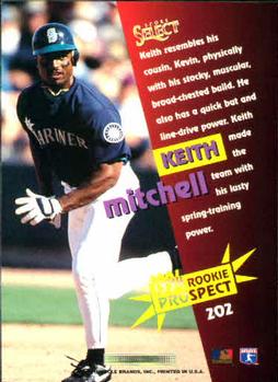 1994 Select #202 Keith Mitchell Back