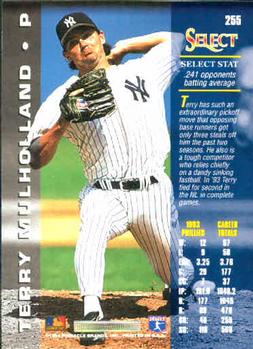1994 Select #255 Terry Mulholland Back