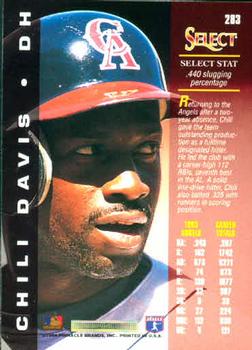 1994 Select #283 Chili Davis Back