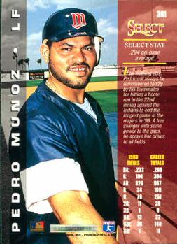 1994 Select #301 Pedro Munoz Back