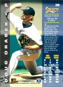 1994 Select #349 Doug Drabek Back