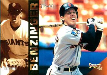 1994 Select #365 Todd Benzinger Front