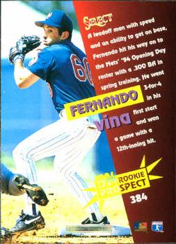 1994 Select #384 Fernando Vina Back