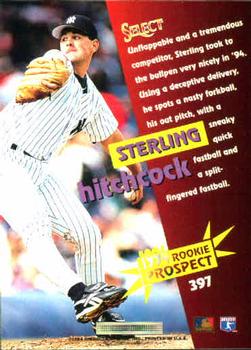 1994 Select #397 Sterling Hitchcock Back