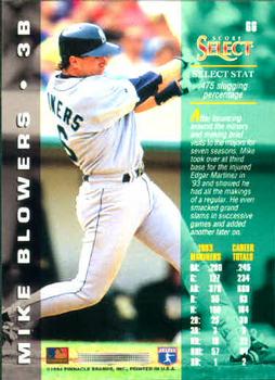 1994 Select #66 Mike Blowers Back