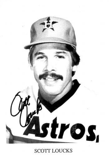 1987 Koppa Houston Astros Rainbow Jersey Orange Cap Era Commemorative Photocards Series 3 #NNO Scott Loucks Front