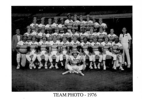 1987 Koppa Houston Astros Rainbow Jersey Orange Cap Era Commemorative Photocards Series 3 #NNO 1976 Team Photo Front