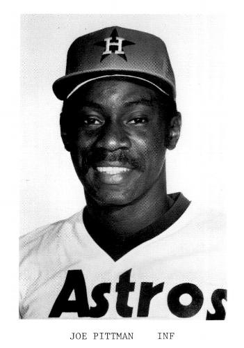 1981 Houston Astros Photocards #NNO Joe Pittman Front