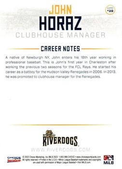2023 Choice Charleston RiverDogs #39 John Horaz Back