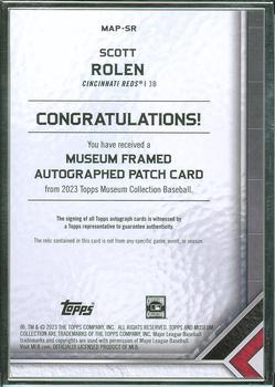 2023 Topps Museum Collection - Museum Framed Autograph Patch #MAP-SR Scott Rolen Back