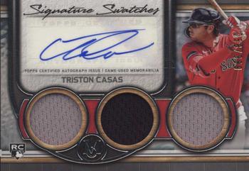 2023 Topps Museum Collection - Single-Player Signature Swatches Triple Relic Autographs #SWTRA-TC Triston Casas Front