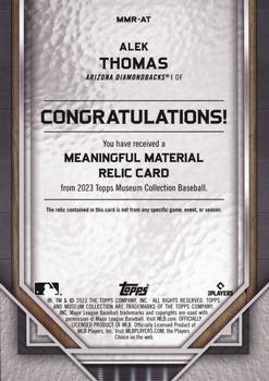 2023 Topps Museum Collection - Meaningful Materials Relics #MMR-AT Alek Thomas Back