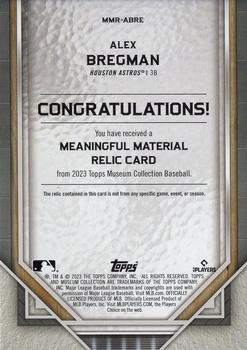 2023 Topps Museum Collection - Meaningful Materials Relics Copper #MMR-ABRE Alex Bregman Back
