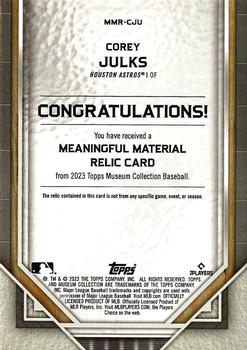 2023 Topps Museum Collection - Meaningful Materials Relics Ruby #MMR-CJU Corey Julks Back