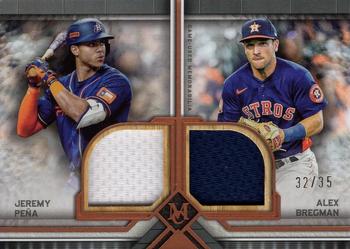 2023 Topps Museum Collection - Dual Meaningful Materials Relics Copper #DMMR-PB Jeremy Peña / Alex Bregman Front