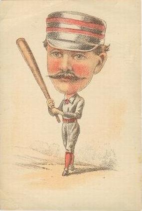 1880 Large Head Series Baseball Comics (H804-28) #NNO About to Bat Front