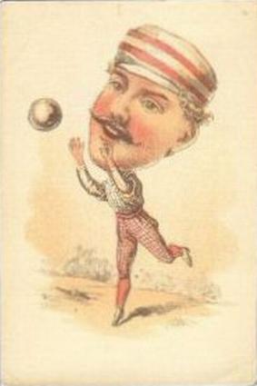 1880 Large Head Series Baseball Comics (H804-28) #NNO About to Catch a Ball Front