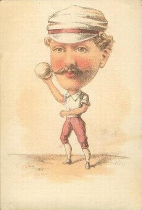 1880 Large Head Series Baseball Comics (H804-28) #NNO About to Throw a Ball Front