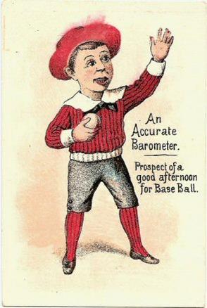 1880 An Accurate Barometer Series Baseball Comics (H804-38) #NNO Prospect of a good afternoon for Base Ball Front