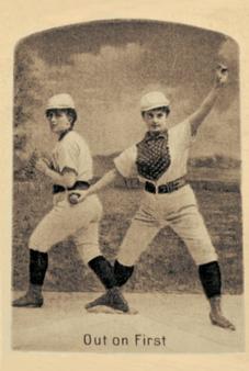 1880 Girl Series Baseball Comics (H804-41) #NNO Out on First Front