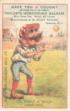 1880 Red Border Baseball Comics (804-15B) #NNO Oh, What A Snap! (Centre Field) Front