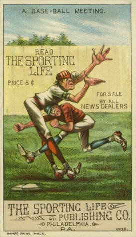 1880 Sporting Life Baseball Comics (H804-8A) #NNO A Base-Ball Meeting. Front