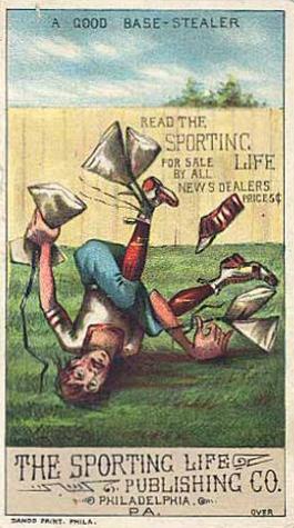 1880 Sporting Life Baseball Comics (H804-8A) #NNO A Good Base-Stealer Front